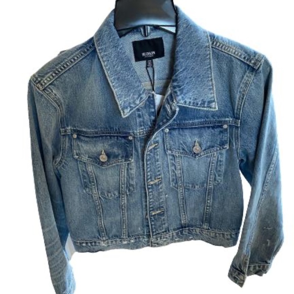 NWT Hudson Distress Cropped Trucker Jean Jacket - Picture 3 of 12